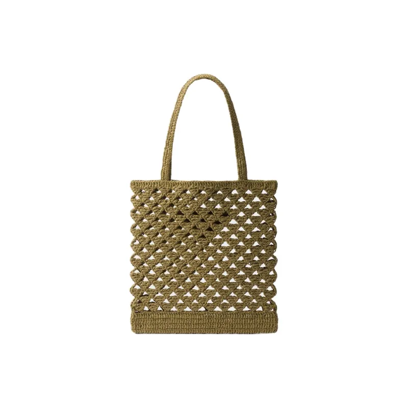 PRADA Viscose Handbag Women's Olive Green-1