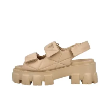 PRADA Strap Sandals 5.5cm Women's Beige