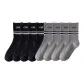 8 Pack-Black 4+Gray 4
