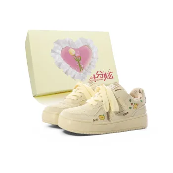 FULLXUAN Low Top Skateboard Shoes Women's Yellow Box Included