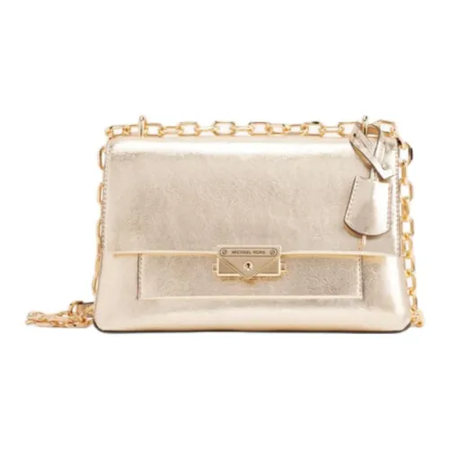 MICHAEL KORS Leather Shoulder Bag Women's Gold