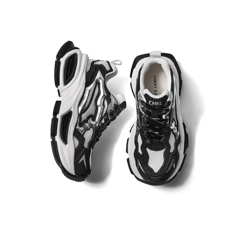 CHERYKALLY Anti-Slip And Wear-Resistant Height Increasing Low-Top Chunky Sneakers Women's-17