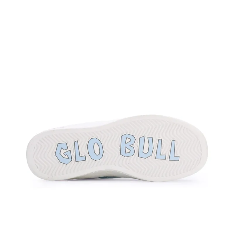 GLO BULL Anti-Slip And Wear-Resistant Breathable Low-Top Skateboard Shoes Unisex White Sky Blue-5