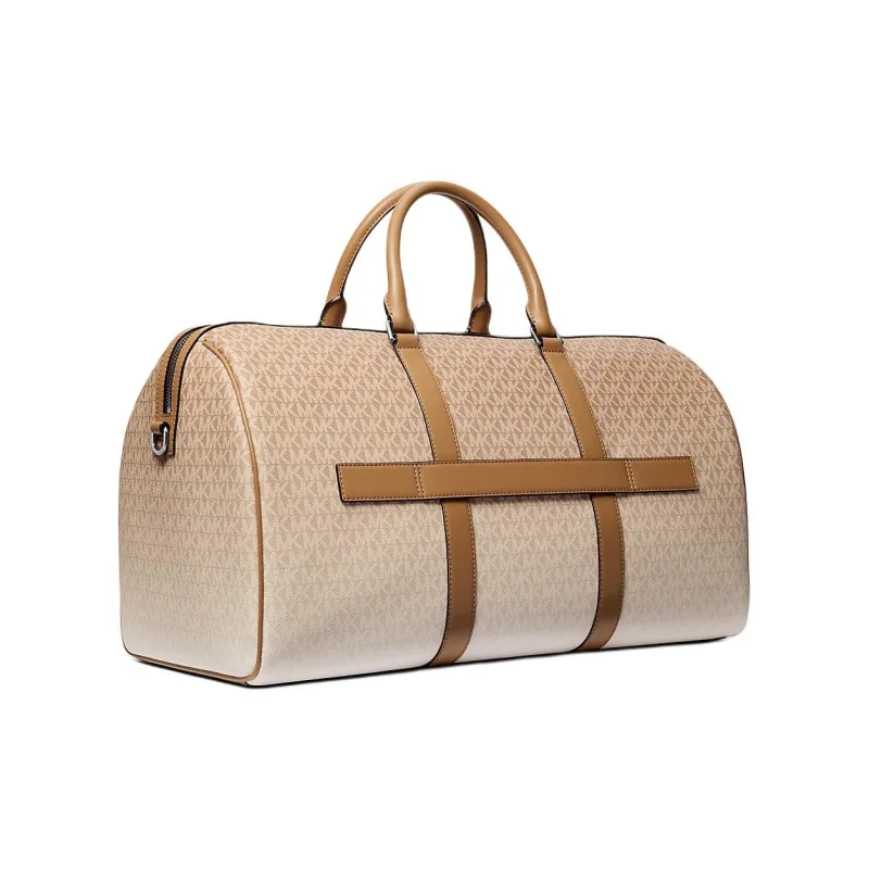MICHAEL KORS COOPER Coated Canvas Travel Bag Men's Beige-1