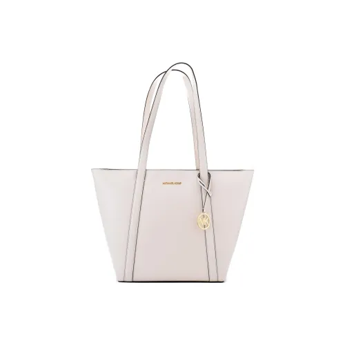 MICHAEL KORS Coated Canvas Tote Bag, Shopping Bag, Handbag, Shoulder Bag Women's White