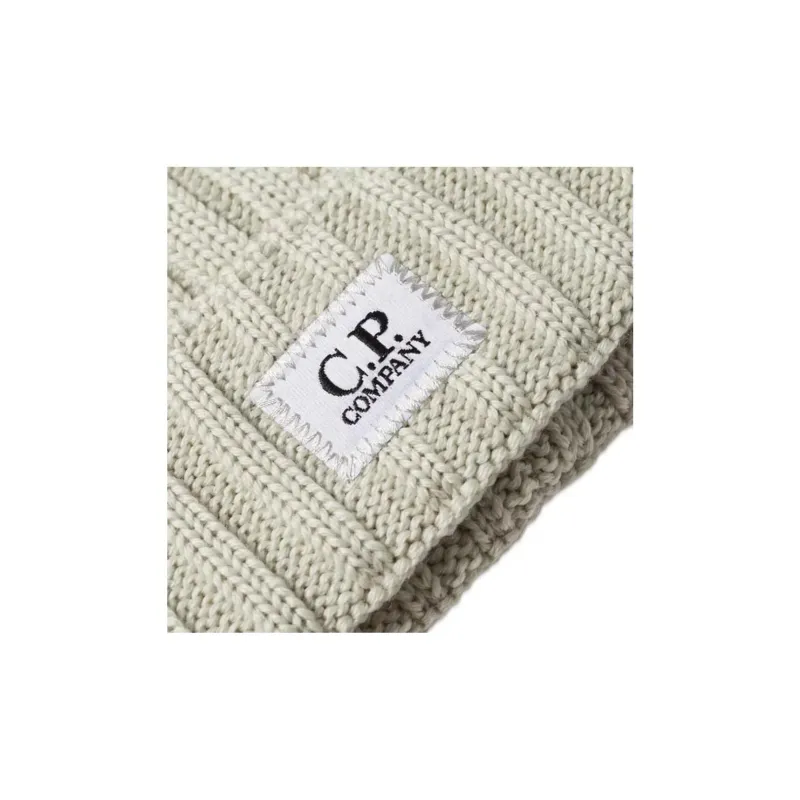 C.P.Company Logo Patch Ribbed Beanie-1