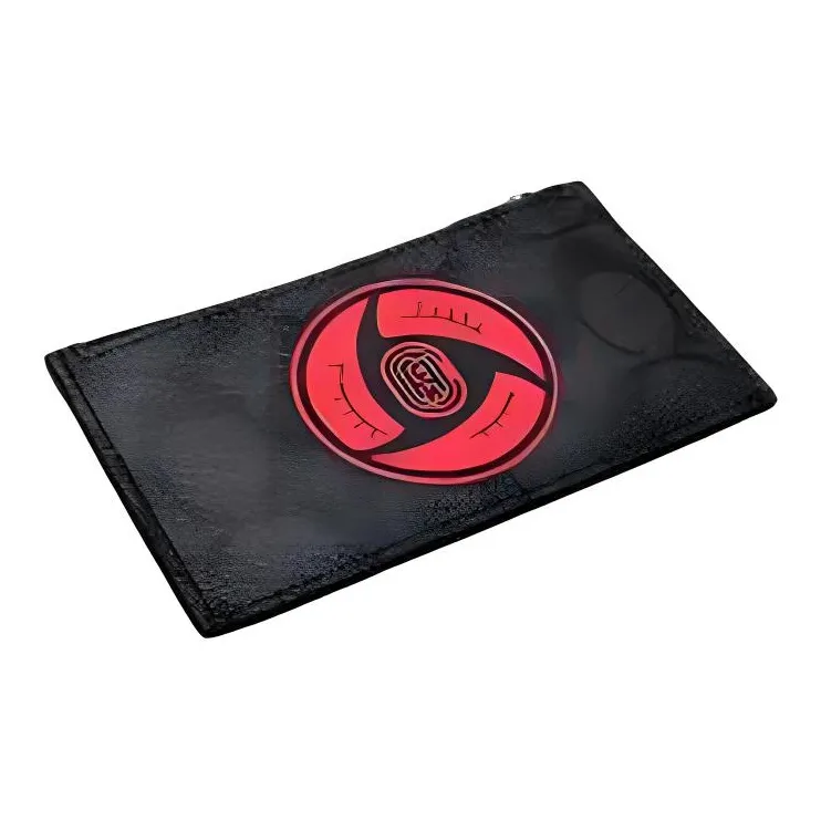 COACH MBJ X Naruto Collaboration Card Case Leather Wallet Card Holder Clutch Men's Black-1