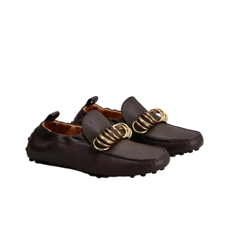 TOD'S Ring Embellished Slip On Loafers Women's-2