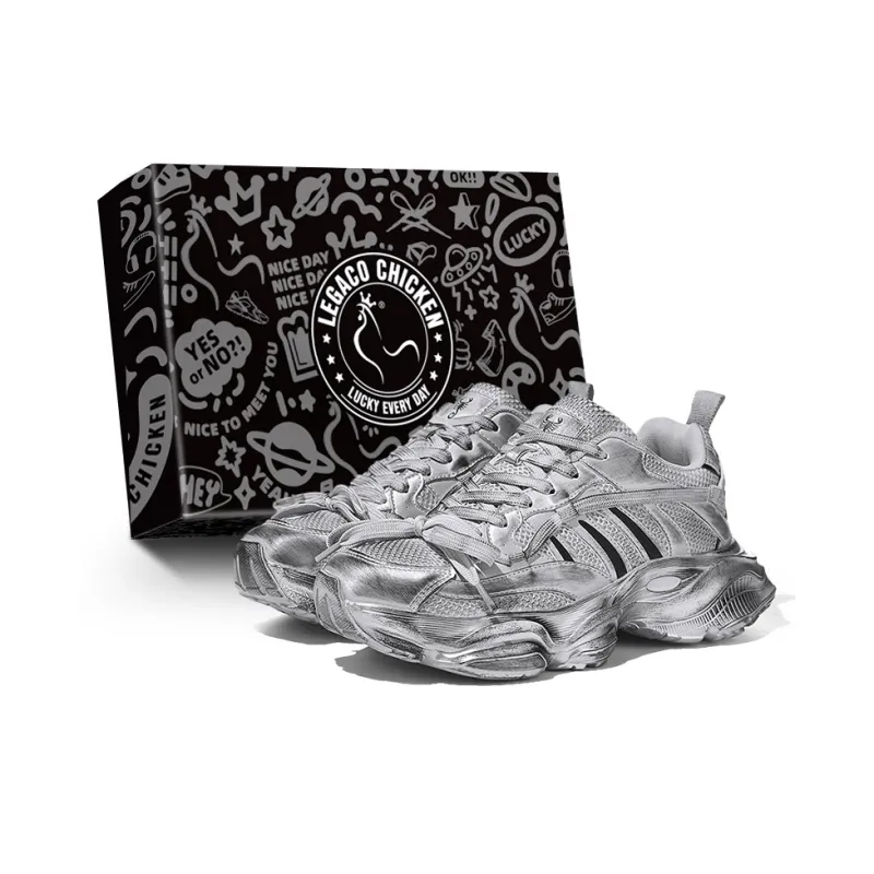 Legaco Chicken Cushioning, Slip Resistant, Abrasion Resistant, Height Increasing Low Top Chunky Sneakers Unisex-5
