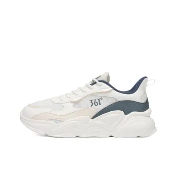 361° Cushioning Breathable Lightweight Low Top Casual Shoes Men's Feather White Deep Iron Gray