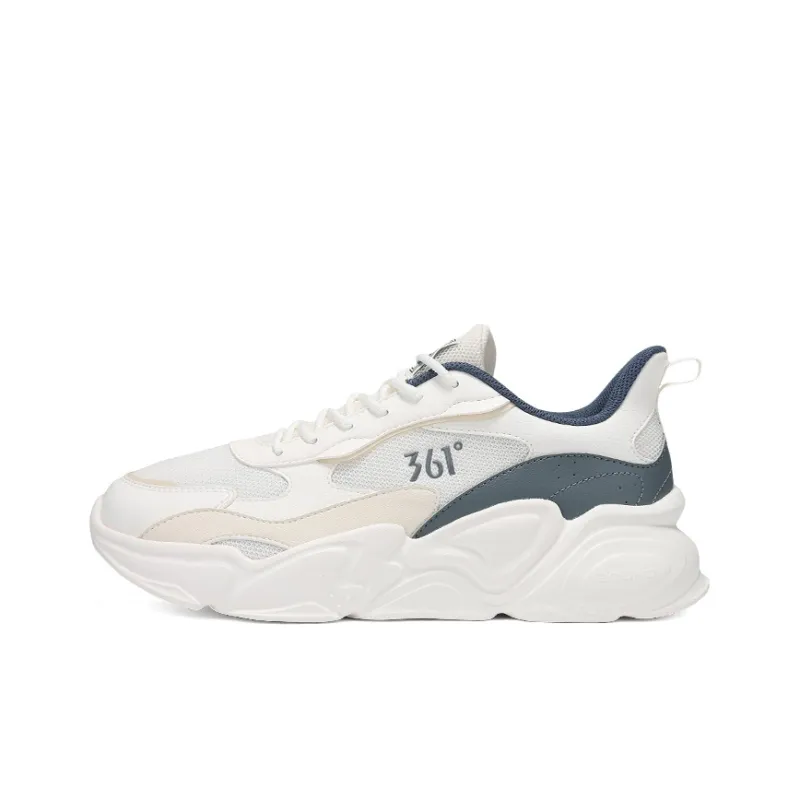 361° Cushioning, Breathable, Lightweight Low Top Casual Shoes Men's Feather White Deep Iron Gray-0