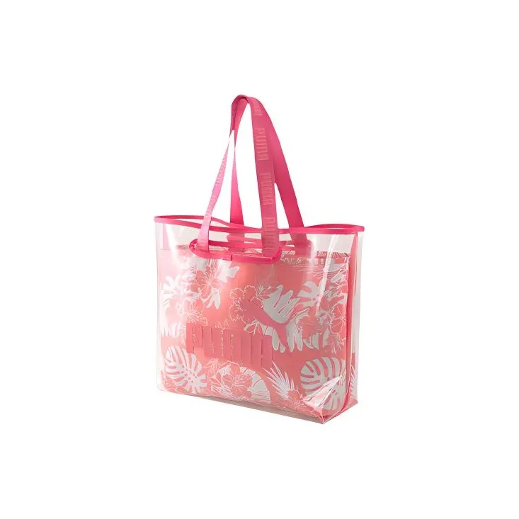 PUMA Polyurethane Jelly Bag Tote Bag Shopping Bag Handbag Women's Pink-1