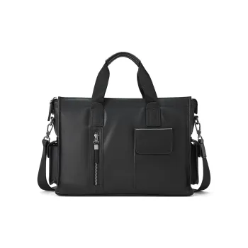 ROBERTA DI CAMERINO Cow Leather Briefcase Tubas Men's Black