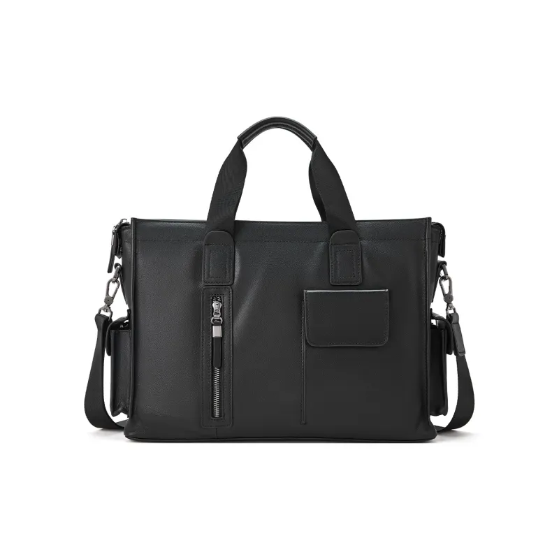 ROBERTA DI CAMERINO Cow Leather Briefcase Tubas Men's Black-0