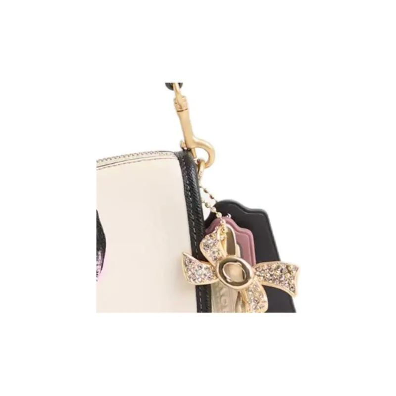 COACH Swinger Leather Crossbody Bag Shoulder Bag Medium Size Women's Chalk White-3