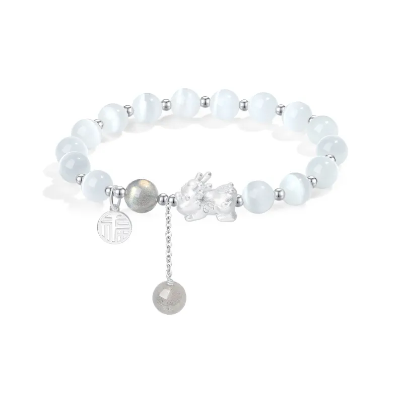 PUTUOSHANWENCHUANG Glass Cat Eye Bracelets Unisex-0