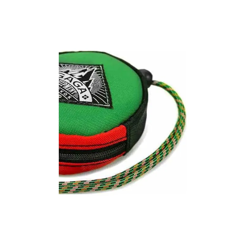 GAGA EQUIPMENT Canvas Key Pouch Mini Unisex Green Red-3