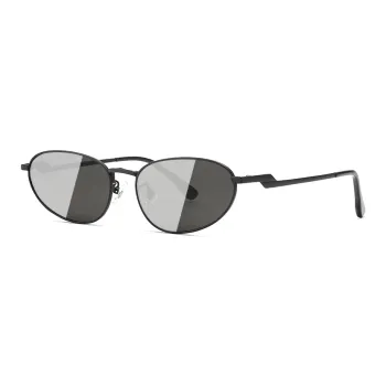VEGOOS Stainless Steel Oval Sunglasses Unisex