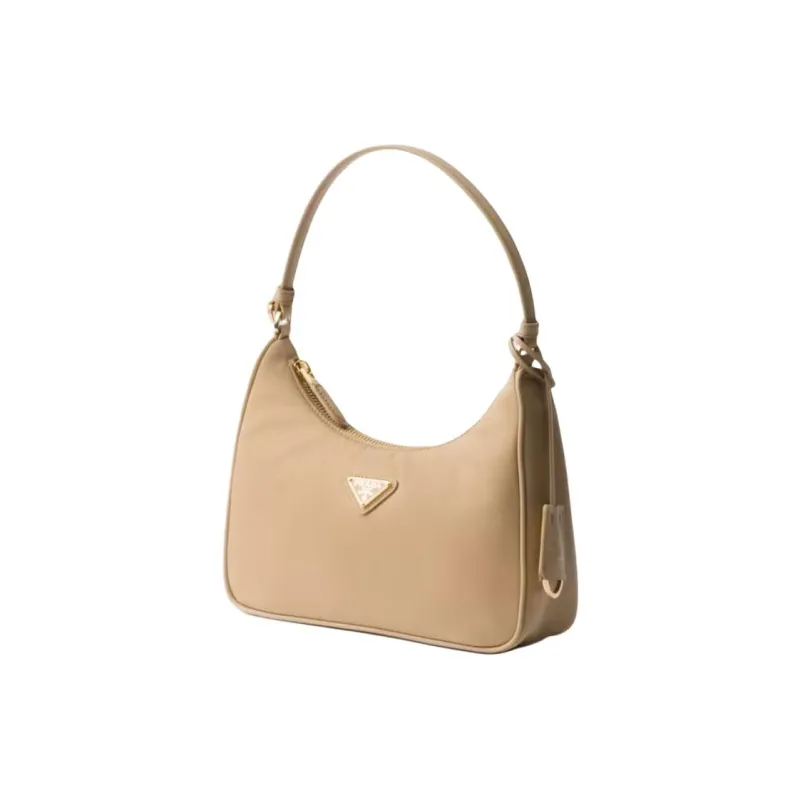 PRADA Re Edition Recycled Polyamide Handbag Mini Women's Camel-1