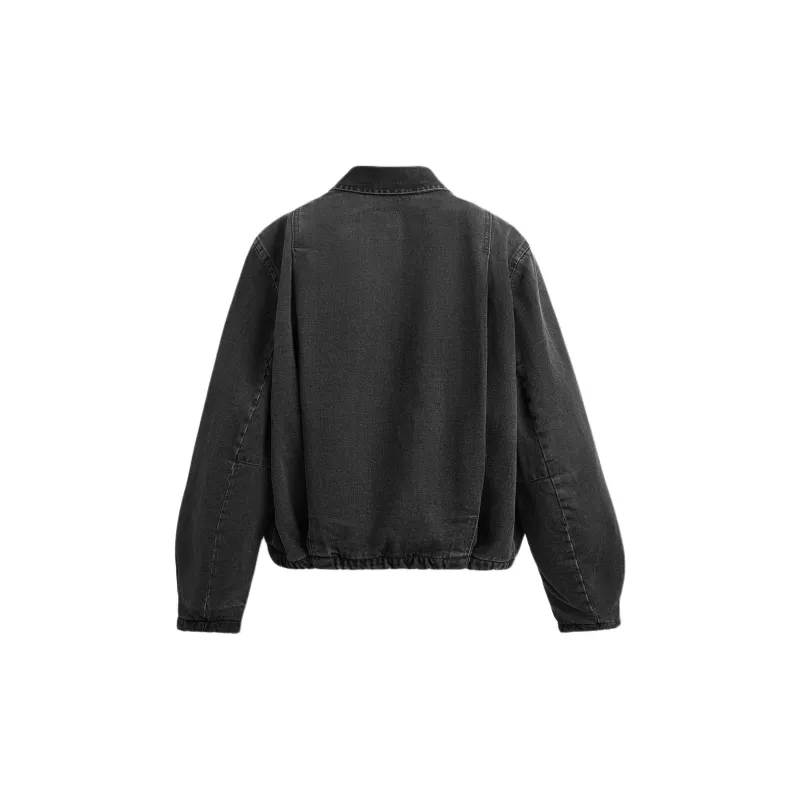 ZARA Denim Jackets Men Black-1