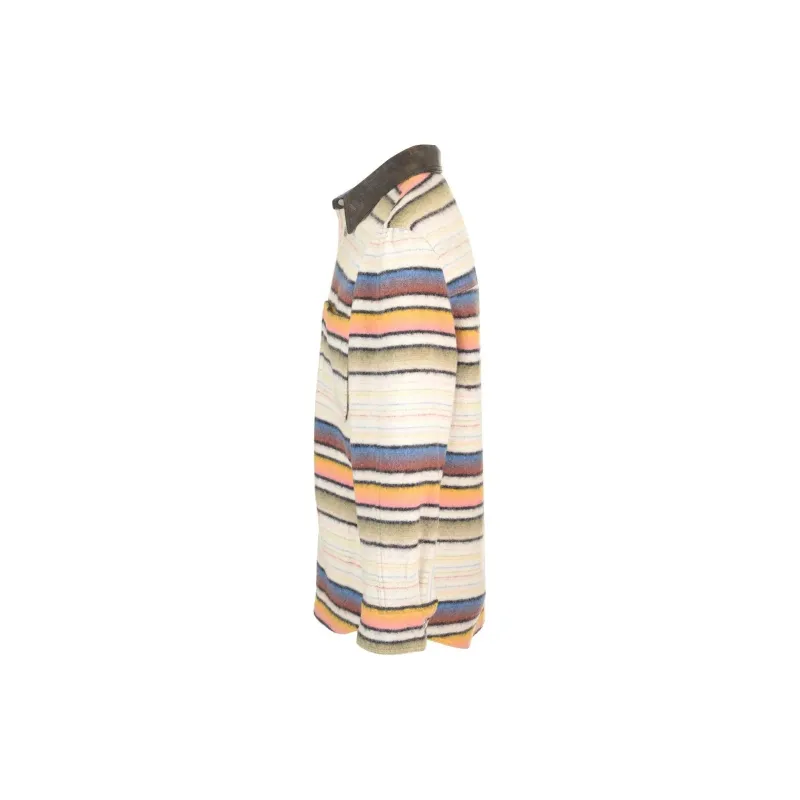 ISABEL MARANT ETOILE Dayvi Striped Curved Hem Coat-2