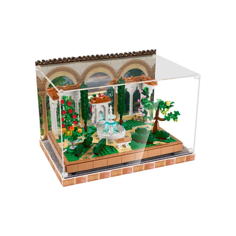 LIGHT YOUR BRICKS Compatibility Building Block 10359 Spain Fountain Garden Display Case Model Accessories-0