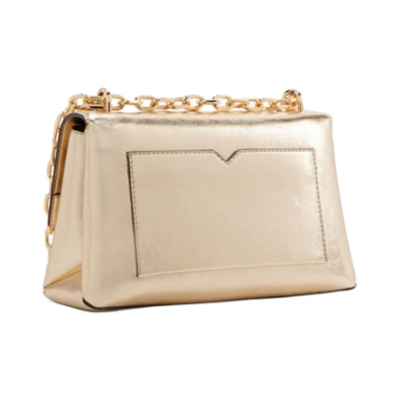 MICHAEL KORS Leather Shoulder Bag Women's Gold-1