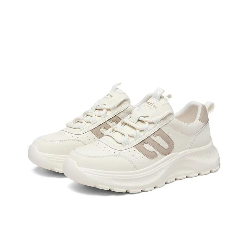 Golden Silk Rabbit Low-Top Chunky Sneakers Women's-6