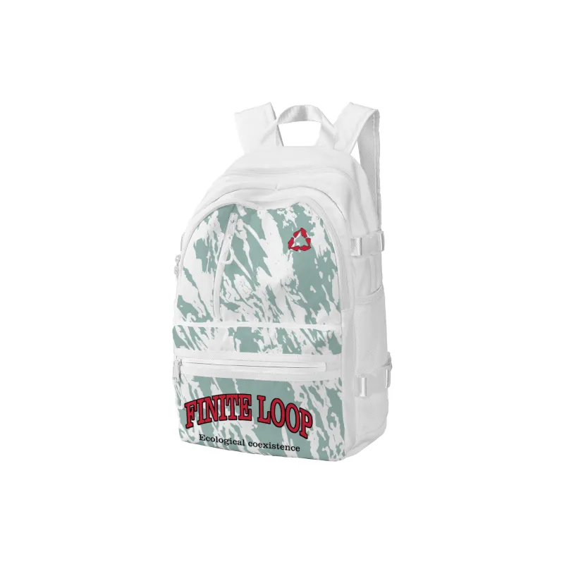 FINITE LOOP Recycled Material Backpack Regular Unisex White-11
