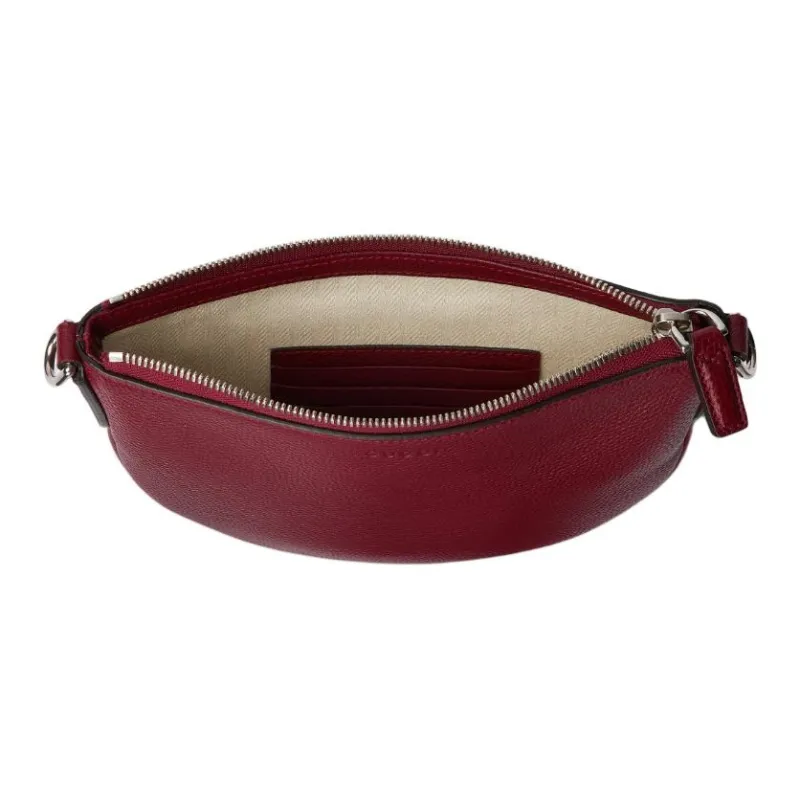 GUCCI Leather Crossbody Bag, Shoulder Bag Mini Unisex Red-4