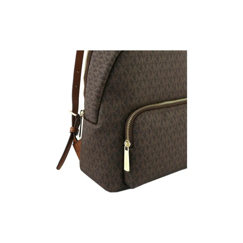 MICHAEL KORS Erin PVC Polyvinyl Chloride Backpack Large Size Women's Brown Multicolor-3