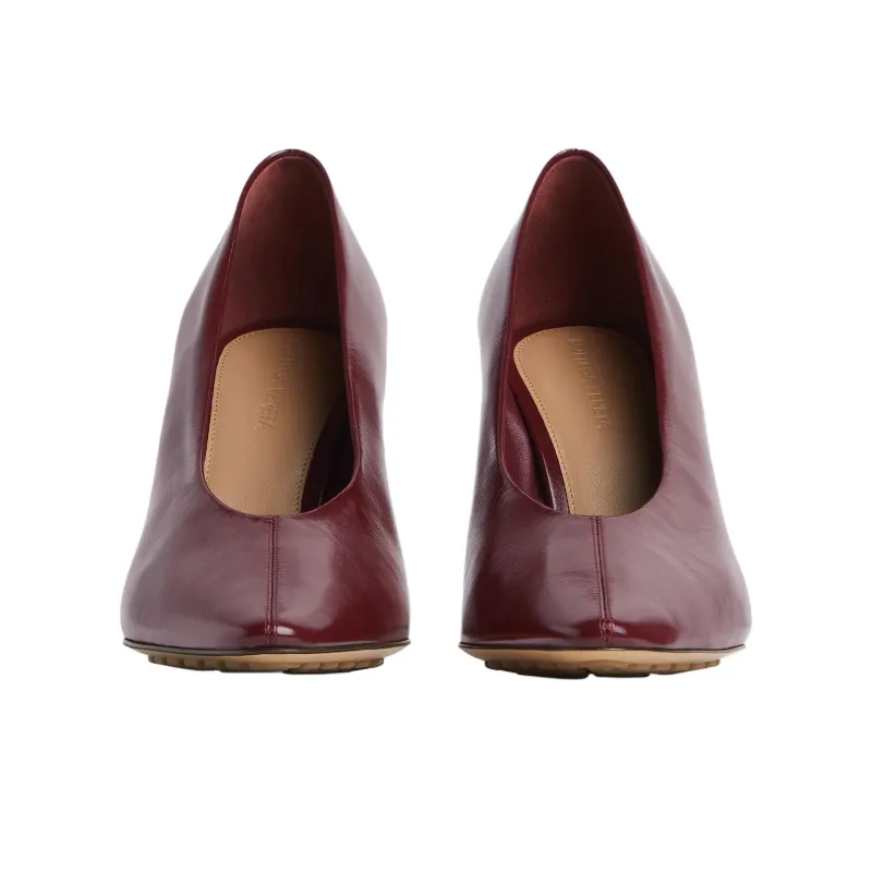 Bottega Veneta Sofia Slim Heel High Heels 9cm Women's Burgundy-2