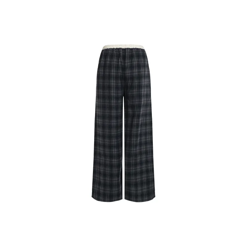 HUFFNPUFF Casual Pants Unisex Color Blocking Plaid-2