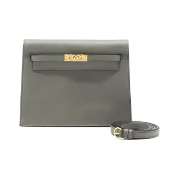 HERMES Kelly Danse Evercolor Calfskin One Shoulder Crossbody Clutches Regular Women's 0L Grismeyer Cumulonimbus Gray