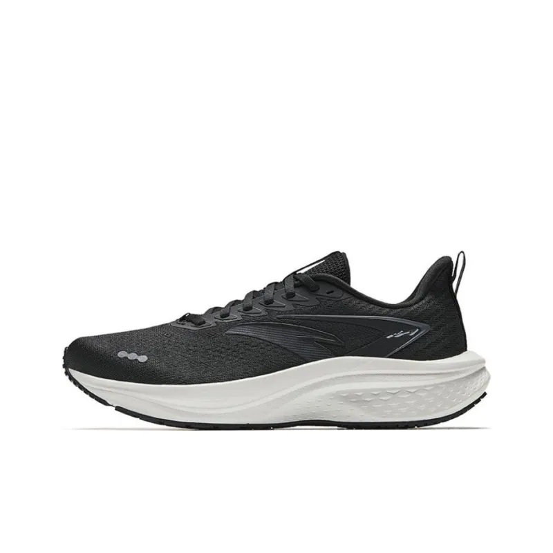 Anta Cushioning Breathable Rebound Low-Top Training Running Shoes Men's Black Gray-0