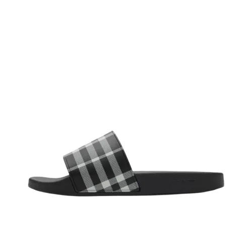 Burberry Abrasion Resistant Slide Slippers Men's Black