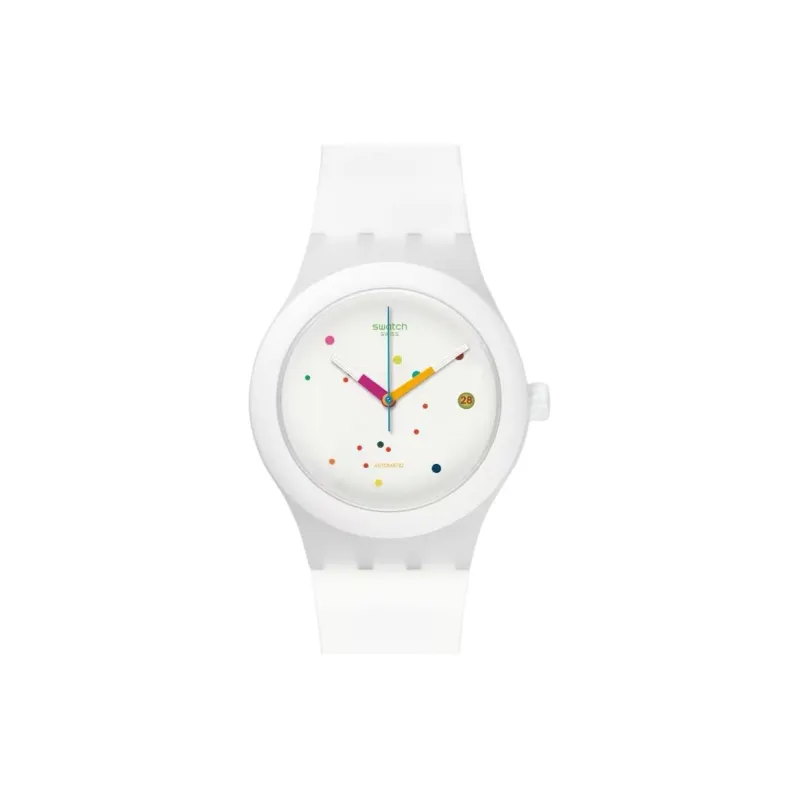 SWATCH Unisex 42mm White Watch SUTW400-0