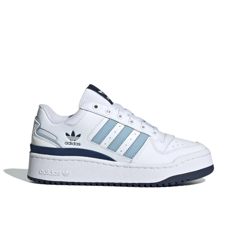 Adidas Originals Forum Bold Anti-Slip Wear-Resistant Low-Top Skateboard Shoes Women's White Blue-1