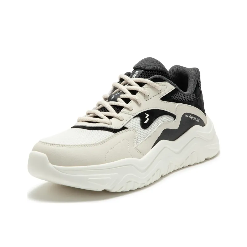 361° Cushioning Wear-Resistant Low-Top Casual Shoes Men's White Black-2