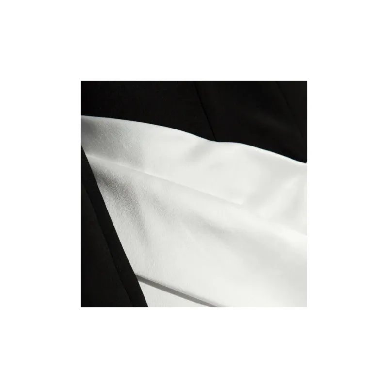 BALMAIN Two Toned Twisted Crepe Mini Dress-4