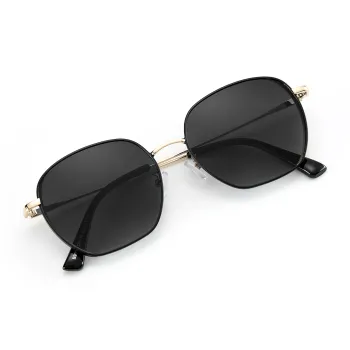 CLARKIA FLOWER Stainless Steel Irregular Shape Sunglasses Unisex