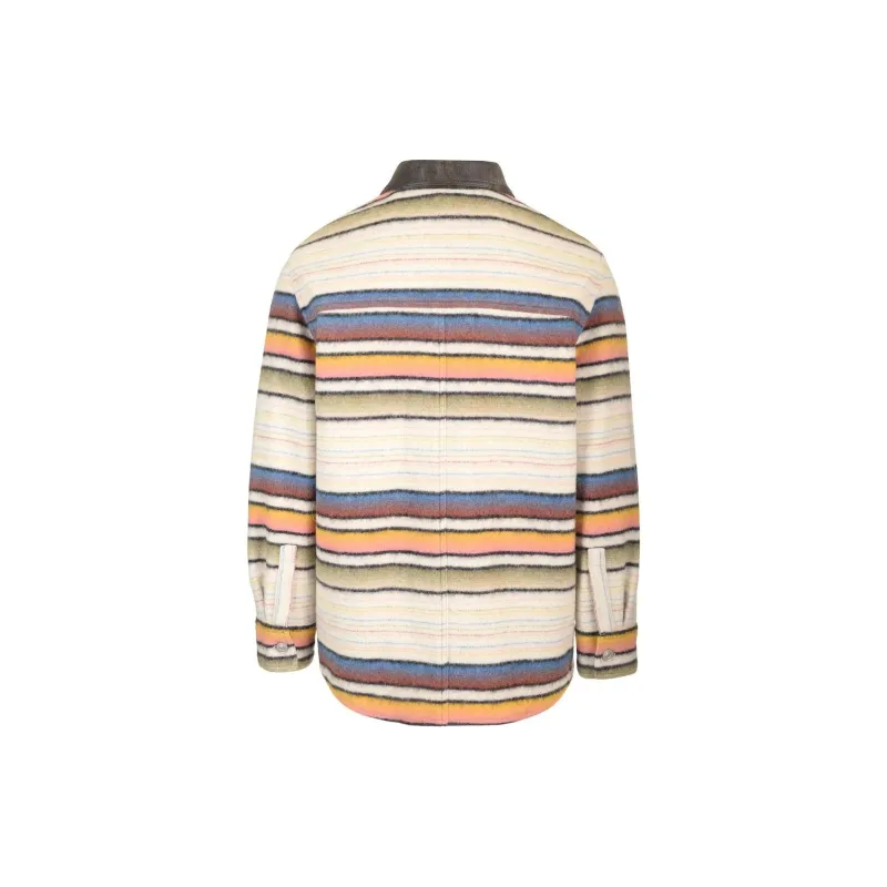 ISABEL MARANT ETOILE Dayvi Striped Curved Hem Coat-1