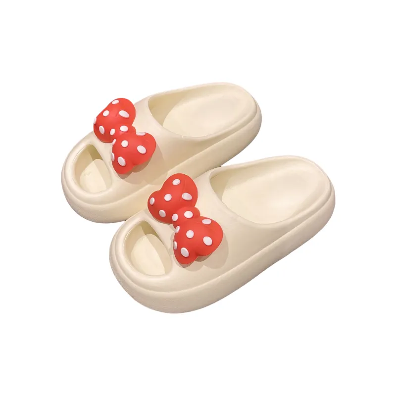 Yunpo Slide Slipper For Women's Cute Bowknot Squashy And Bouncy Feeling Home Eva Slippers-2