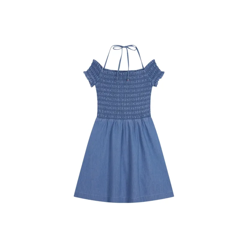 Tommy Hilfiger Short Sleeved Dress Women's Denim Blue-1