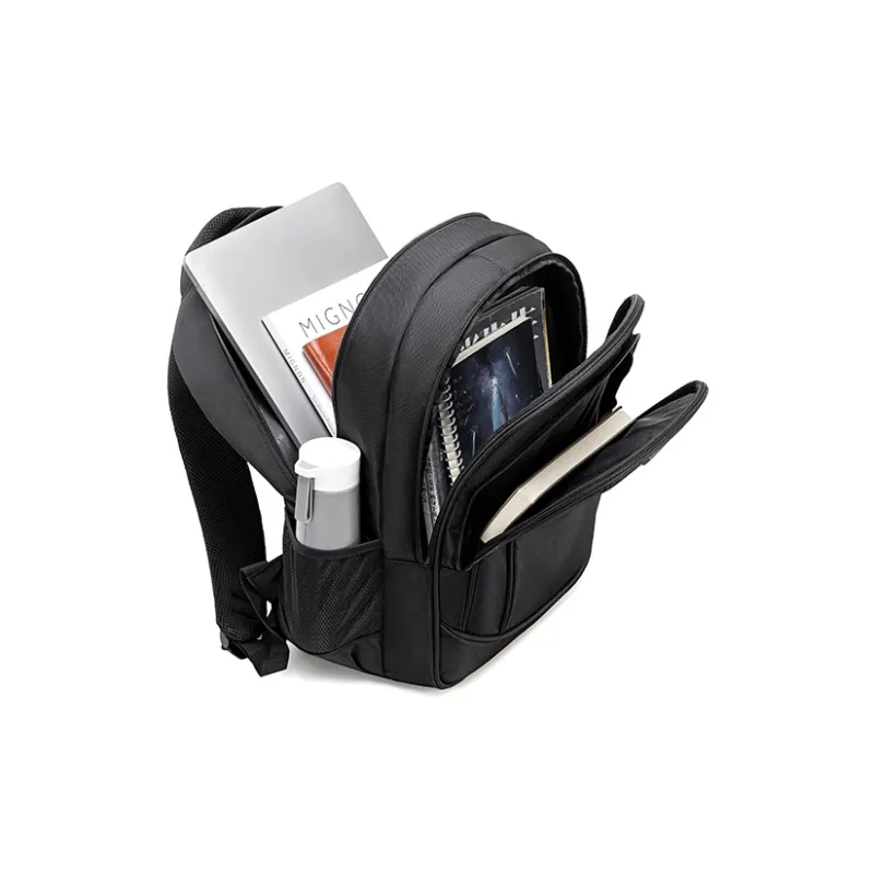 HLA Polyester Backpack Large Size Unisex Black-4