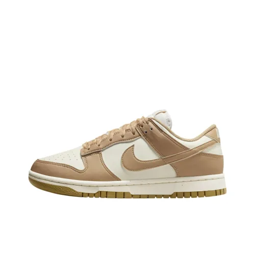 Nike Dunk Anti Slip Wear Resistant Low Top Skateboard Shoes Women's Beige Brown