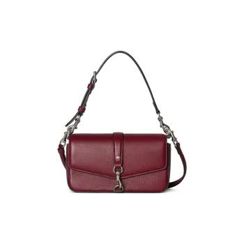 GUCCI Leather Shoulder Bag Crossbody Bag Handbag Small Size Women's Ancora Red