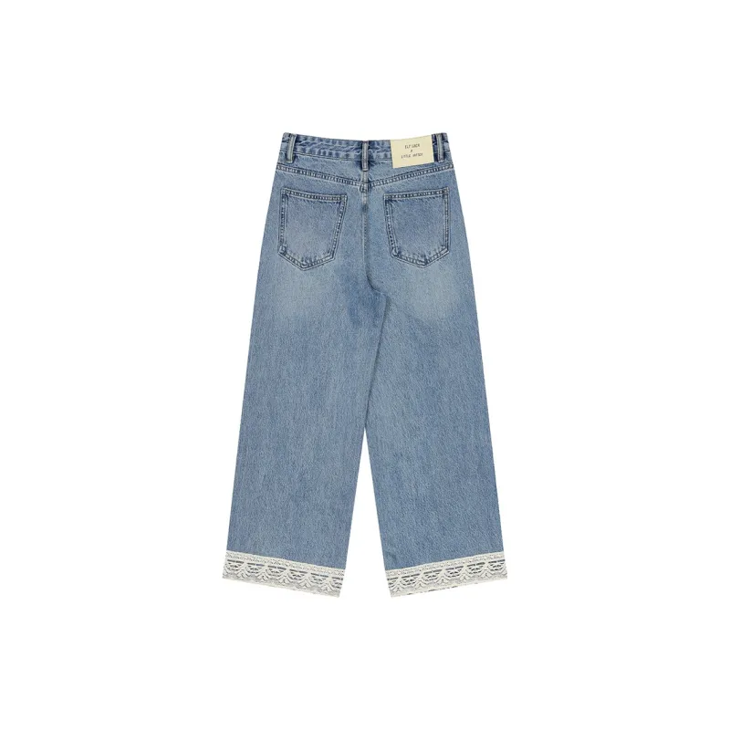 ELF SACK Jeans Women's Vintage Washed Blue-1