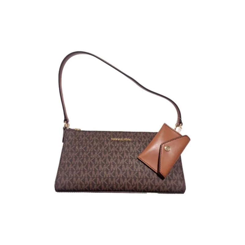 MICHAEL KORS PVC Shoulder Bag Women's Brown-1