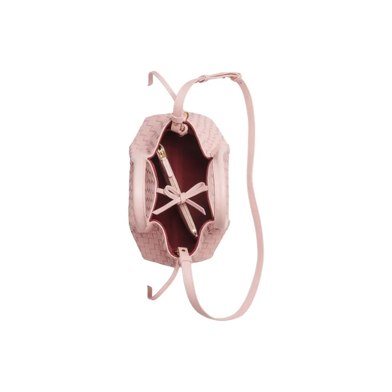 Bottega Veneta Cow Leather Tote Bag, Shopping Bag, Shoulder Bag, Handbag Trumpets Women's Rose Pink-2
